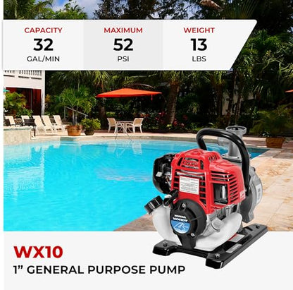 Honda WX10 1-Inch General Purpose Gas Powered Water Pump