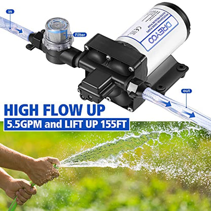 Water Pressure Booster Pump 110V 5.5GPM 70PSI Self Priming Water Pump - color: Black, size: Medium