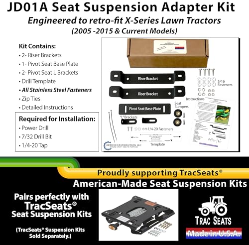 JD01A Seat Suspension Adapter for John Deere X300/X500 Lawn Tractors