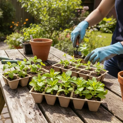 120 Cells Seed Starter Tray, 12 Pack Germination Peat Pots with 100 Labels, Plant Starter Kit for Seedlings