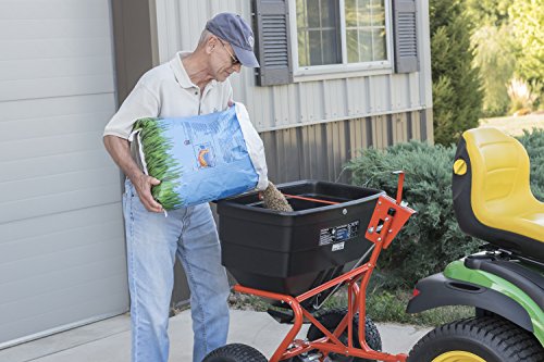Agri-Fab 45-0329 185 lb. ATV Tow Broadcast Spreader, Black & 45-0295 48-Inch Lawn Dethatcher, Medium, Black