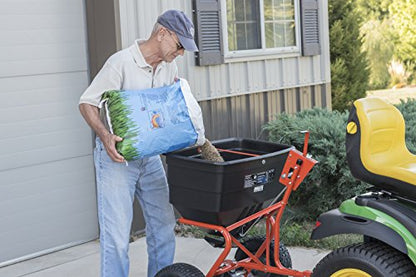 Agri-Fab 45-0329 185 lb. ATV Tow Broadcast Spreader, Black & 45-0295 48-Inch Lawn Dethatcher, Medium, Black