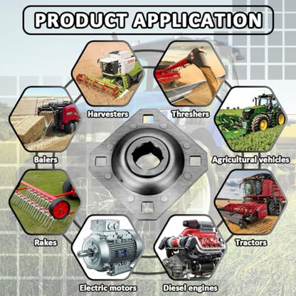 ST208-1N Disc Harrow Bearing 1" Square Flange for Farm Equipment