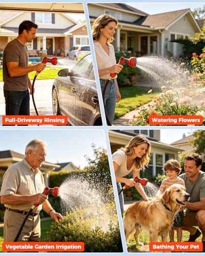 130FT Retractable Garden Hose Reel 1/2 Inch with Metal Bracket & 9-Pattern Nozzle, Automatic Slow Return & Any Length Lock, Wall Mounted Heavy Duty Hose Reels for Outside, 180° Swivel UV Resistant - size: 1/2inch 130ft