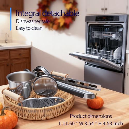 SPEENSUN Heavy Duty Potato Ricer, 3 Interchangeable Discs, Stainless Steel