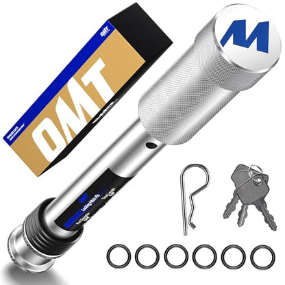 OMT Locking Hitch Pin Set with 5/8" Pin for 2 " Receiver, Keyed Alike - color: Silver, size: 2 in - 1 Pack