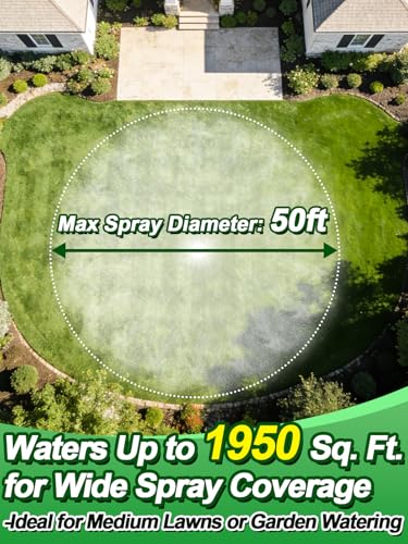 Acostop Sprinklers for Yard with Sturdy Zinc Alloy Base