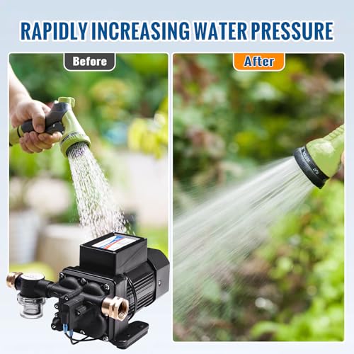 YOUNGTREE Brushless 110V Water Pressure Transfer Pump Continuous Duty 6.0GPM 55PSI On Demand Fresh Water Diaphragm Pump 110 Volt AC for Irrigation Garden Home Pool Car Washing Rain Barrel Industry - size: 6.0GPM-55PSI-110VAC-Brushless