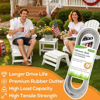 Lawn Mower Deck Belt 954-04060C for 42’’ Deck Compatible with TroyBilt Pony - size: 954-04060C