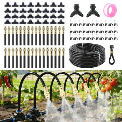 200FT Automatic Drip Irrigation Kits Garden Watering System 40 Nozzles - size: 200 FT