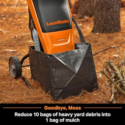 LawnMaster Electric Wood Chipper 1.5'' Cutting Diameter with Bag, FD1501