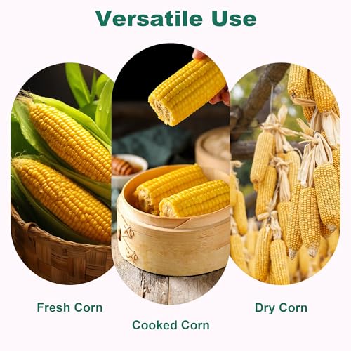 Corn on the Cob Stripper Tool, Corn Sheller - Quickly Strip and Peel Corn, Includes a Bowl for Corn Kernels, Grinder, and a Safe Handle