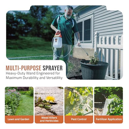 PetraTools EZ1 Battery Powered Sprayer - 3 Hr Runtime & 3 Nozzles, 1 Gallon - size: EZ1-Sprayer