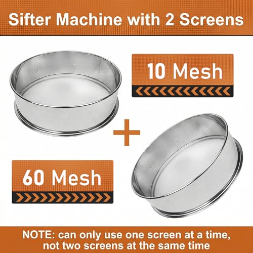 Sidasu Automatic Vibrating Sieve Shaker–10&60 Mesh Flour Sifter - size: Sifter Machine(10+60 mesh)
