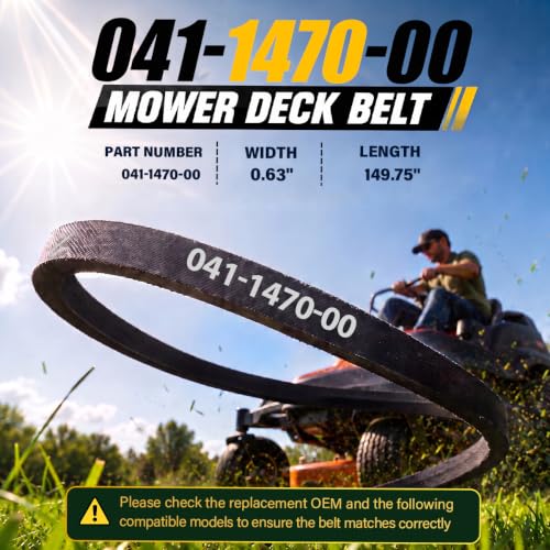 041-1470-00 Deck Belt 149.75" x 0.63" Replacement for Bad Boy - size: 041-1470-00