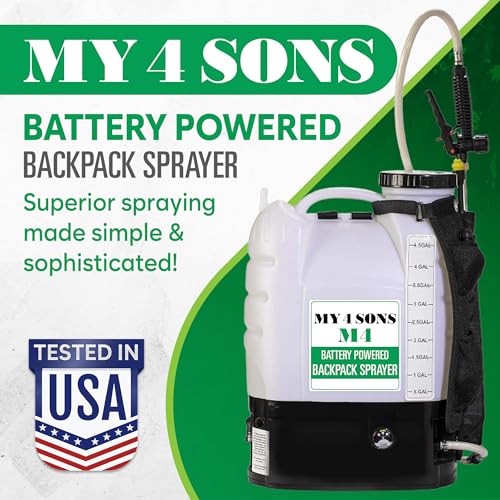 M4 Battery Powered Backpack Sprayer with Rechargeable Power Supply - size: M4 + 15 ft Extension Hose