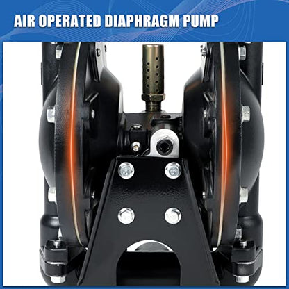 Dollate QBY4-25L Air Operated Double Diaphragm Pump, 1 inch Outlet