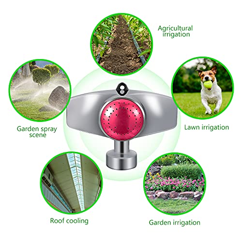 Honoson Metal Spot Sprinkler for Yard Lawn, Red, 3 Pieces - color: Red