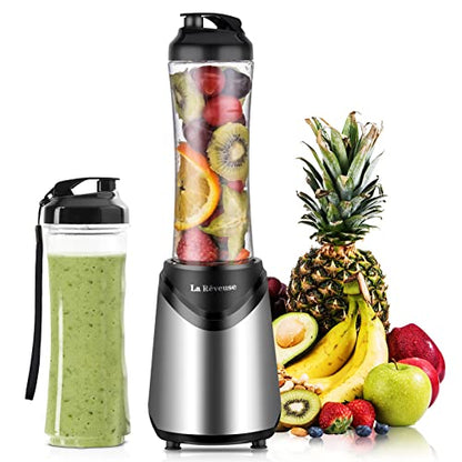 La Reveuse Personal Size Blender for Shakes and Smoothies, 2 Cups, Silver - color: Silver