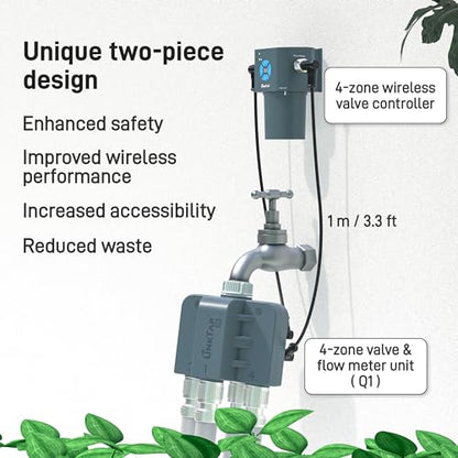 LinkTap Q1 4-Zone Wireless Water Timer & Gateway, Equals Four G2S Smart Hose Timers - size: Q1 timer+gateway
