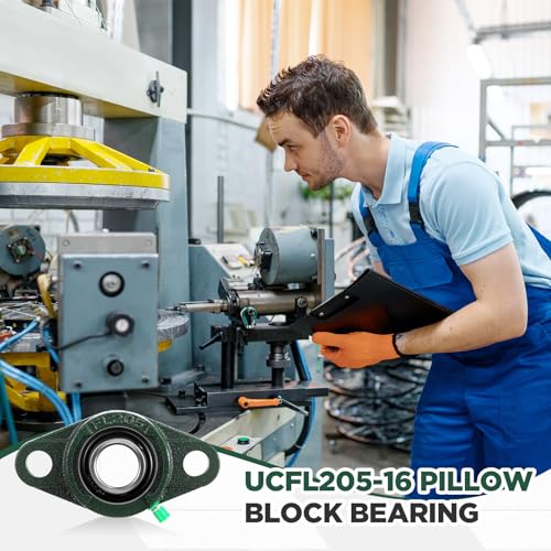 Threlaco 10 Pack Ucfl205-16 Pillow Block Bearing 1 in Bore - style: UCFL205-16