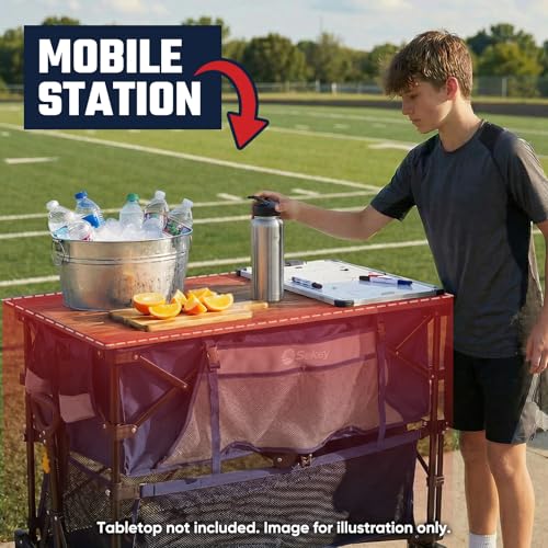 Sekey 400L Double-Decker Wagon, 500 lb Capacity, 50 in Extender - color: Navy Blue