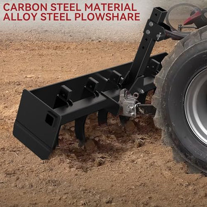 YITAMOTOR 55" Box Blade Tractor Attachment, Scarifier Shank for CAT1/0