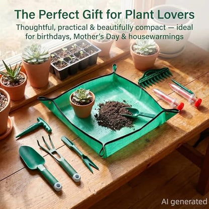 Bonsai Tools Kit 10Pcs Indoor & Outdoor Gardening Tool Potting Mat