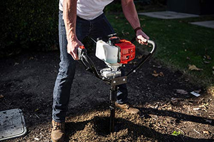 XtremepowerUS 81094-V 43cc Digger Gas-Powered Auger Post Hole with 8" Dirt Bit Set, Red/Black