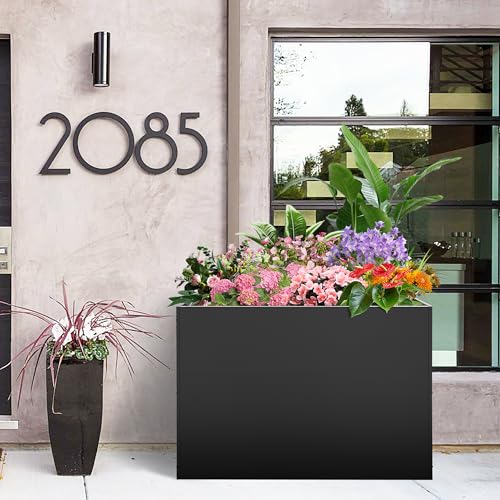 Montex Large Metal Rectangular Outdoor Planter Box, 37" L x 13" W x 26" H - size: 37''L x 13''W x 26''H