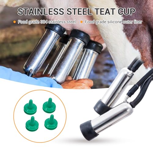 Electric Milking Machine, 25L Stainless Steel Cow Milker Cart