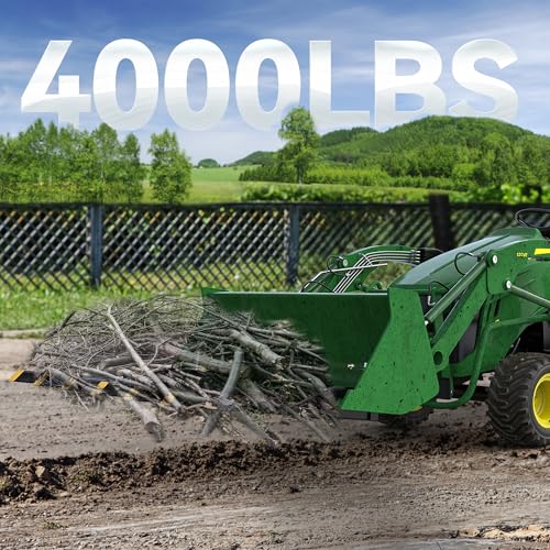 YITAMOTOR 4000lbs Clamp on Debris Forks Fits 60'' Tractor Bucket Loader - size: 6 Debris Forks