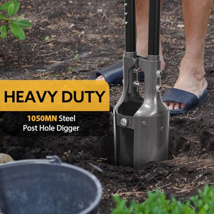 Heavy Duty Post Hole Digger Manual Fence Post Diggers 58 inches