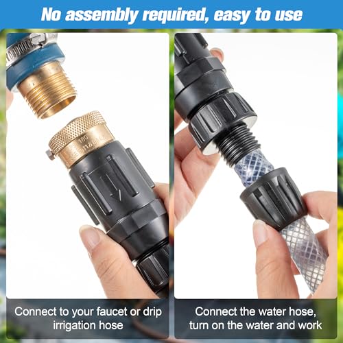 2 PC 25PSI Drip Irrigation Faucet Adapter Kit 1/2" Tubing to 3/4" Faucet
