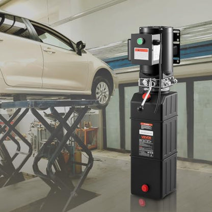 Vevor Hydraulic Pump 15 Quart Hydraulic Motor Hydraulic Lift Single Phase Car Lift 3450 RPM Dump Trailer 208-230 Volt Portable Car Lift 2 Horsepower Auto Lift Vehicle Lift Portable Power Press - size: 16 Quart, style: Single Acting