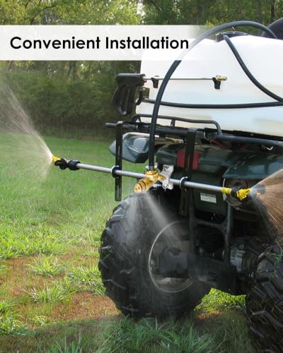 Upgraded Boomless Spray Nozzle for ATV Spot Sprayer Up to 31 FT Width Range - size: Silver