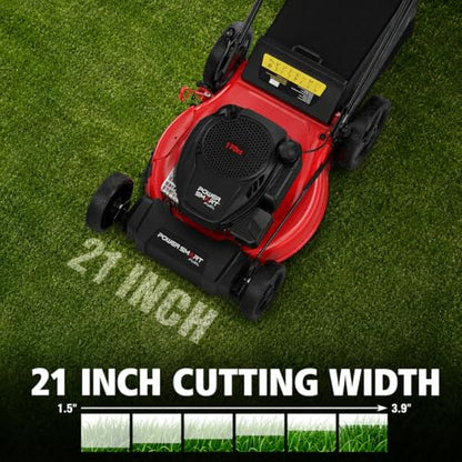 PowerSmart 21-Inch Gas Self-Propelled Lawn Mower - color: Black&Red