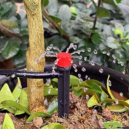 Drip Emitters for 1/4" Tubing: 360° Adjustable Irrigation Dripper, 50pcs - size: 50pcs Drip Emitters with 1/4" Fitting