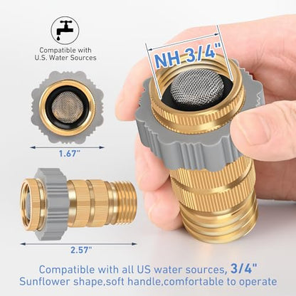 Nilight RV Hi-Flow Water Regulator Lead-Free Brass Valve 3/4" Thread - size: 40-50 psi