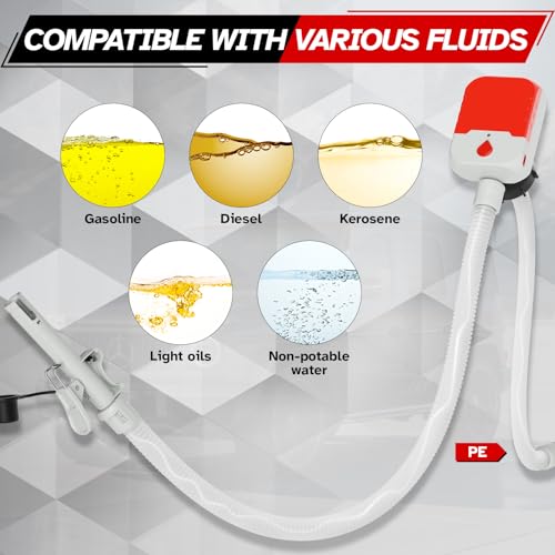 Bonviee Fuel Transfer Pump with Auto-Stop, 3.8 GPM, Battery or USB Powered
