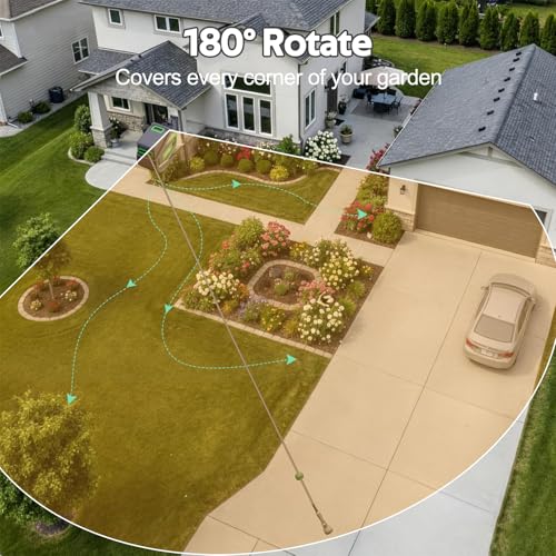 Retractable Garden Hose Reel, 1/2 in x 100 Ft, for Garden Watering