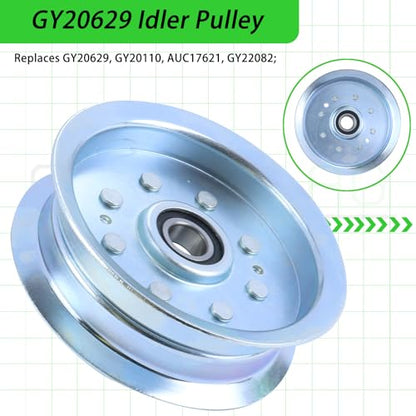 2 Pack GY22172 Idler Pulley John Deere with GY20629 Idler Pulley - color: A06 1xGY20629+2xGY22172