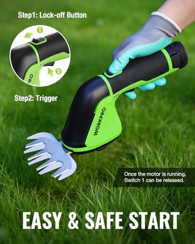 WORKPRO 12V Cordless Grass Shear & Hedge Trimmer