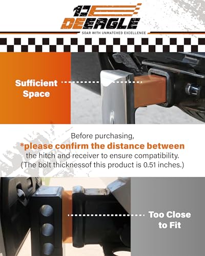 DEEAGLE Hitch Tightener Anti Rattle Stabilizer for 1.25" to 2" Hitch - size: 2 inch, style: Black