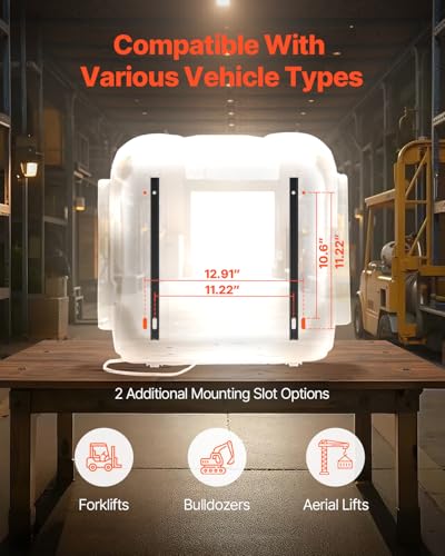 VEVOR Universal Forklift Seat, Tractor Suspension Seat with Adjustable Back