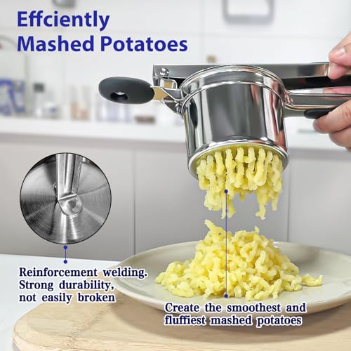 SPEENSUN Heavy Duty Potato Ricer, 3 Interchangeable Discs, Stainless Steel