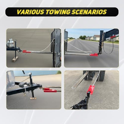 2" Forklift Trailer Hitch Receiver Fit for Pallet Fork W/Chain | Trailer Towing Adapter Hitch Attachment
