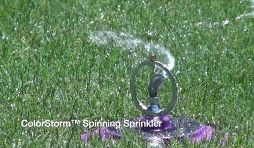 Dramm 15074 ColorStorm Spinning Sprinkler, Green - color: Green