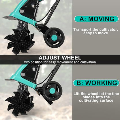 IncwBo 16'' 13.5AMP Corded Electric Garden Roto Tiller Cultivator Powerful - size: 13.5 AMP-16 INCH