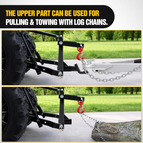 Nilight 3 Point Trailer Hitch 2" Receiver Quick Adapter with Towing Hook - color: 3 Point 2" Trailer Hitch Receive